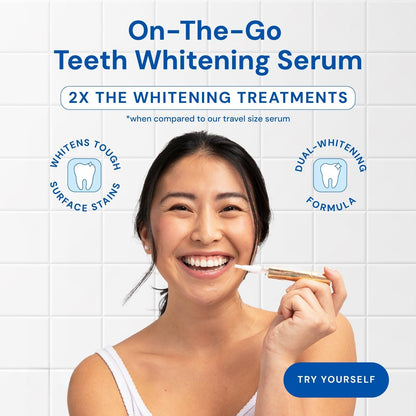 Teeth Whitening Gold Serum Pen – Dual-Peroxide with Xylitol